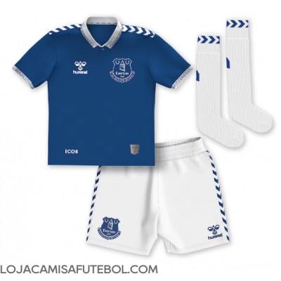 Camisa de Futebol Everton Dwight McNeil #7 Equipamento Principal Infantil 2023-24 Manga Curta (+ Calças curtas)